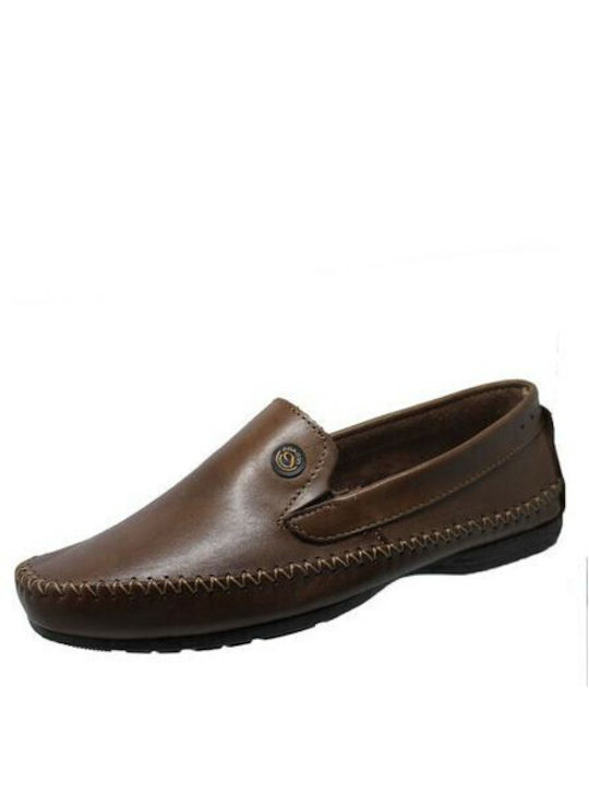 Pegada Men's Leather Moccasins Tabac Brown