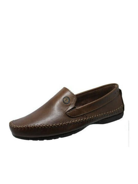 Men's Leather Moccasins Tabac Brown