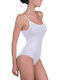 Lord Spaghetti Strap String Bodysuit White