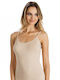 Mit Spaghetti-Träger Beige Damen T-Shirt
