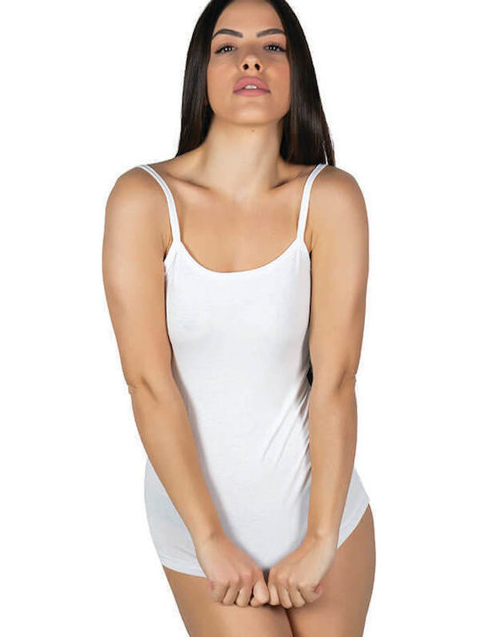 Women's T-Shirt with Spaghetti Strap White