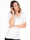 Women's Short Sleeve Cotton T-Shirt White