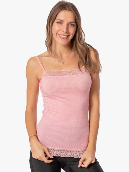 Women's T-Shirt with Spaghetti Strap Pink