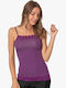 Women's T-Shirt with Spaghetti Strap Purple