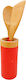 Wooden Cooking Utensil Set with Base Brown 2pcs