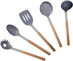 Plastic Cooking Utensil Set Brown Kassel KS 5pcs