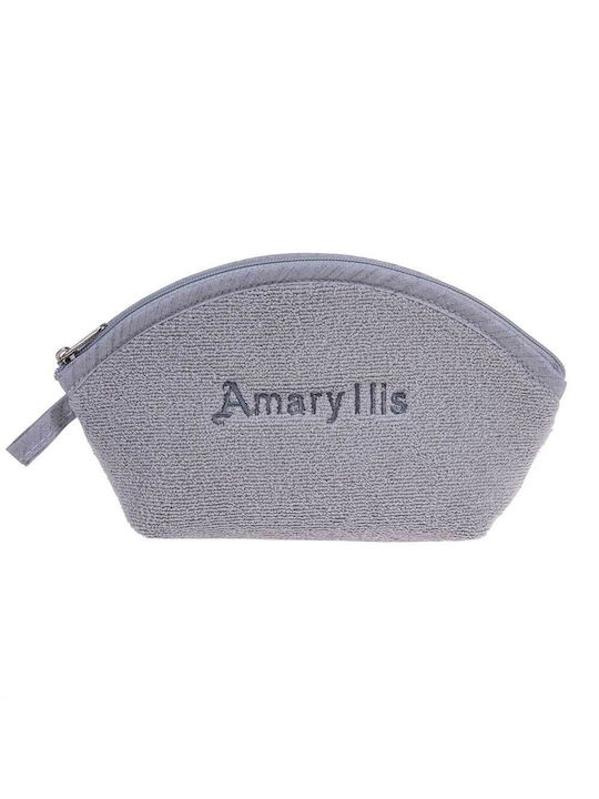 Amaryllis Slippers Toiletry Bag in Gray color 22cm