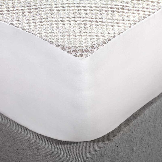 Hauz Protecție pentru Saltea Dublu cu Fustă Alb 140x200cm