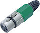 KAL Electronics Plug XLR female Silver (10770/GREEN)