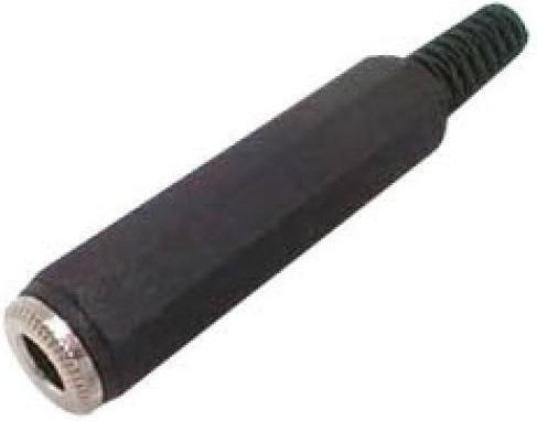 Lz Βύσμα 6.3mm Jack mono female 10τμχ Μαύρο (01.111.0041)