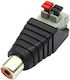 Ștecher RCA feminin 10buc Negru (01.099.0159)
