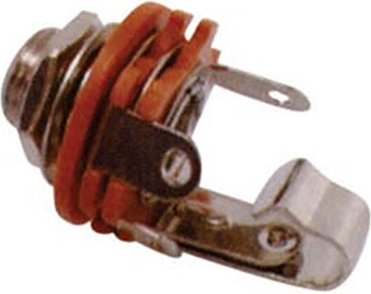 Lz Βύσμα 6.3mm Jack mono female 10τμχ Ασημί 01.111.0050