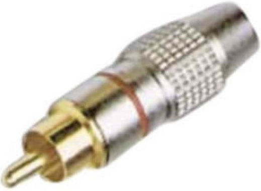 Plug RCA male 10pcs Red (01.099.0030)