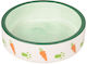 Flamingo Ceramic Bowl Food & Water for Dog 70ml in Green Color