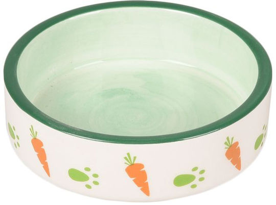 Flamingo Ceramic Bowl Food & Water for Dog 70ml in Green Color