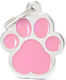 My Family Classic Dog ID Tag Paw Pink Metal Per...