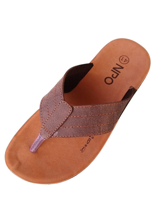 Gezer Men's Flip Flops Brown