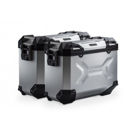SW-Motech TRAX Σετ Πλαϊνές Βαλίτσες Μοτοσυκλέτας 37lt σε Ασημί Χρώμα