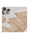 Bed&Bath Πατάκι Μπάνιου Βαμβακερό Λεκάνης Μπεζ 50x55εκ.