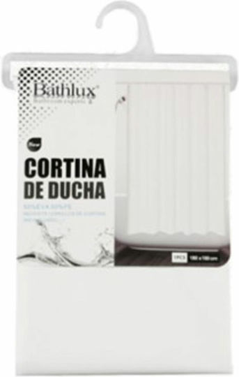 Bathlux Κουρτίνα Μπάνιου 180x180cm Λευκή