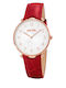 Folli Follie Lady Club Damen Uhr mit Rot Lederarmband