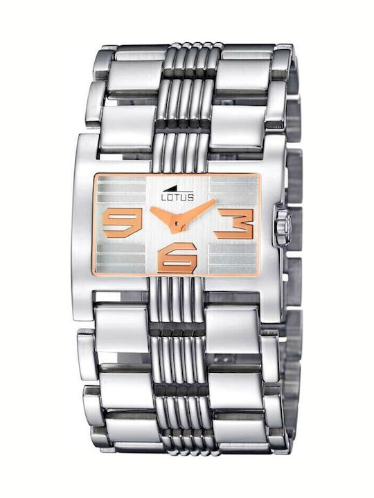 Lotus Watches Ceas de Damă cu Argintiu Brățară Metalică