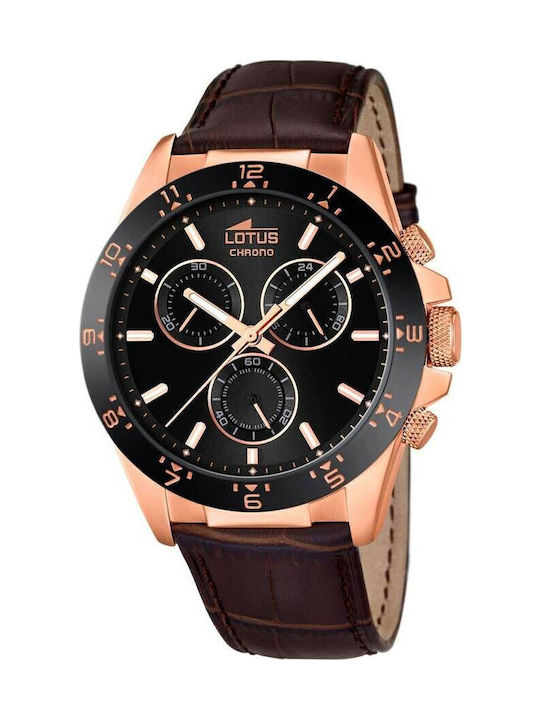 Lotus Watches Ceas de Damă cronograf cu Maro Curea din Piele