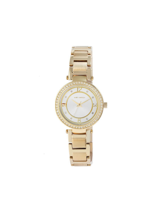 Just Watch Watch with Gold Metal Bracelet