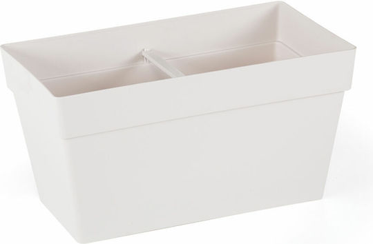 Serinova Auto-udare Planter Box Plastic Cremă 30x17x15.8cm.