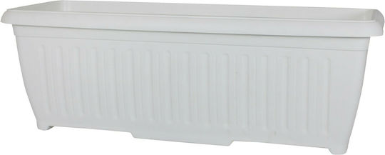 Sic Plast Кутия за саксии Пластмаса Бял 40x17.5x19.5см.
