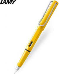 Lamy Safari Πένα Γραφής Fine Κίτρινη με Μπλε Μελάνι