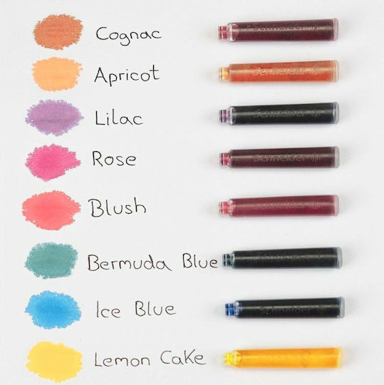 Schneider 6 Replacement & Pen Inks for Fountain Pen Pink