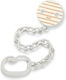 Nuk Chain Pacifier made of Plastic Striped Beige