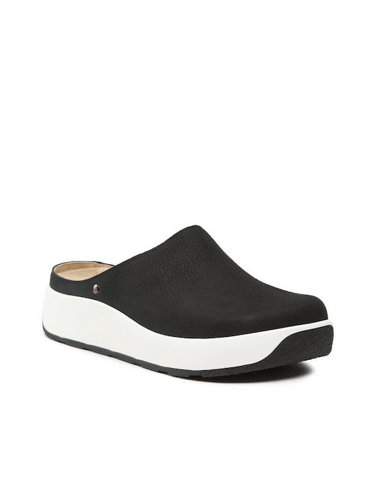 Berkemann Leather Anatomic Clogs Black