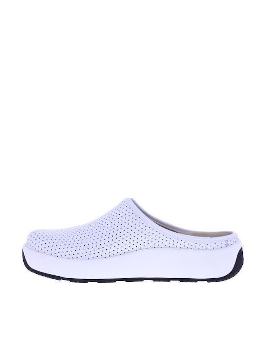 Berkemann Amanda Leder Anatomisch Clogs Weiß