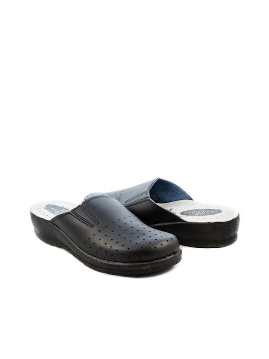 Yfantidis Leather Anatomic Clogs Black