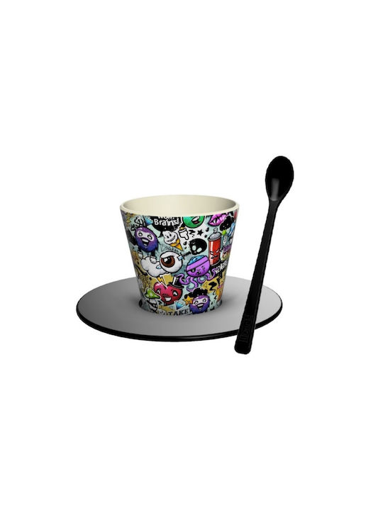 Total Gift Tasse Kaffee Kunststoff Mehrfarbig 90ml