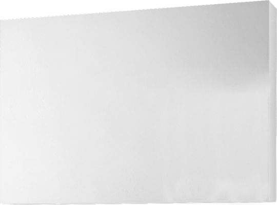 Drop Rechteckiger Badezimmerspiegel aus Spanplatte 75x55cm Weiß