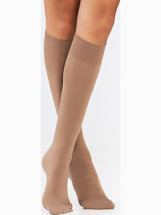 Inizio Women's Socks Opaque 100 Den Beige