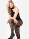 Women's Pantyhose 20 Den Black with Print