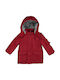 Kids' Parka Short with Hood Red