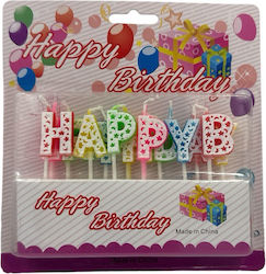 Birthday Candle Happy Birthday Multicolored 10pcs A-3114