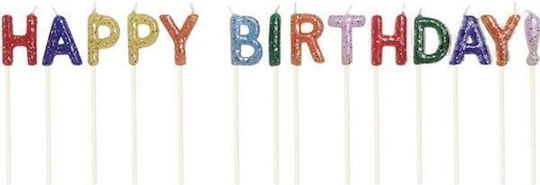 Creative Converting Κεράκι Γενεθλίων Happy Birthday Πολύχρωμο 14τμχ 101712