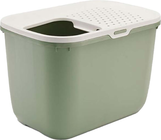 Savic Hop In Cat Toilet Closed Green L58.5 x W39 x H39cm