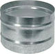 Domani Kanalanschluss Rauchrohrverbindung Metall 350mm Silber