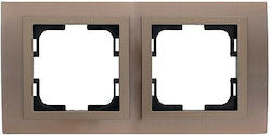 Mono Electric Switch Frame 2 Positions Horizontal Installation in Bronze Color 500-004300161