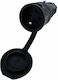 PCElectric Taurus2 Wasserdicht Stecker Weiblich Schuko mit Deckel Schwarz