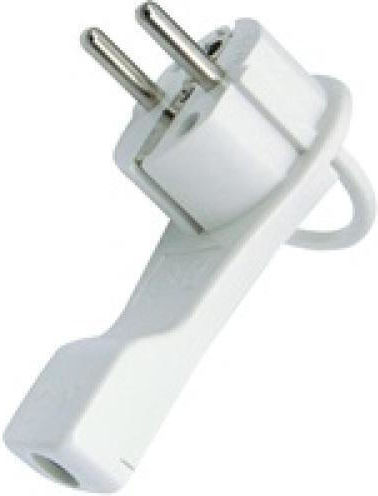 Priză electrică Masculin Schuko cu Inel Alb