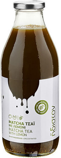 Ήδιστον Matcha Ice Tea Λεμόνι Συμπυκνωμένο Χωρίς Ανθρακικό, Βιολογικό σε Φιάλη 750ml