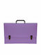 F-Plast Plastic Drafting Bag with Buckle and Handle 40x5x30cm Purple